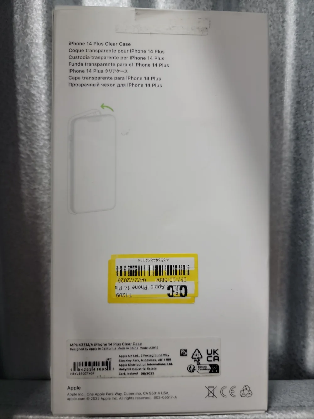 Apple Original Clear MagSafe Case for iPhone 14 Plus - Transparent